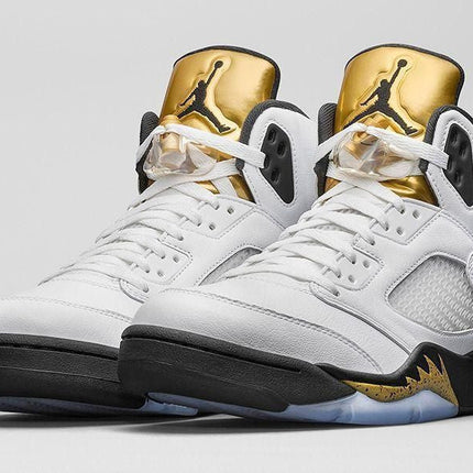 Men's Air Jordan 5 Oympic Gold Medal Shoes