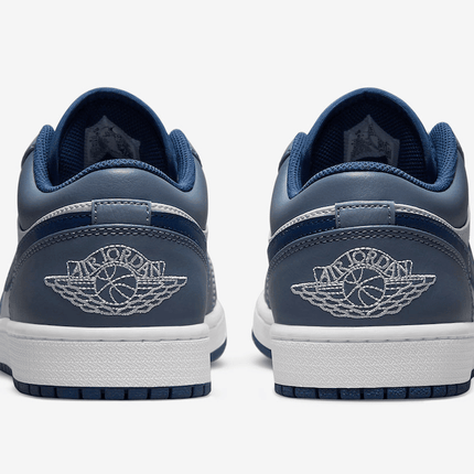 Men's Air Jordan 1 Low GS Blue Steel Shoes