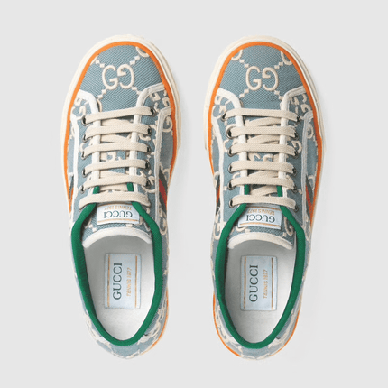 Men's Gucci Tennis 1977 Light Blue Sneaker Shoes