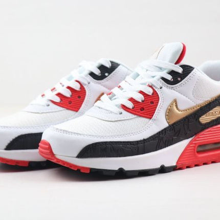 Men's Air Max 90 Red Gold Shoes