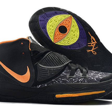 Men's Kyrie 6 Black Orange Shoes