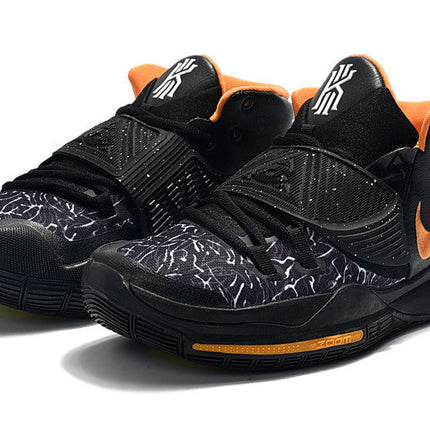 Men's Kyrie 6 Black Orange Shoes
