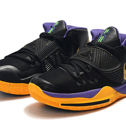Men's Kyrie 6 Black Purple Yellow Shoes