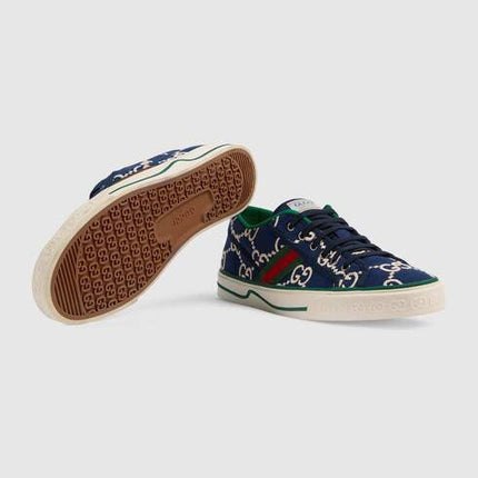 Men's Gucci Tennis 1977 Ink Blue Sneaker Shoes