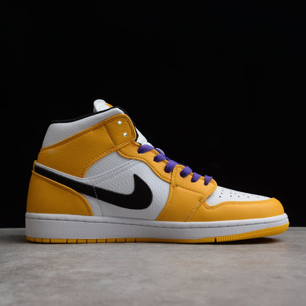Men's Air Jordan 1 EDG Mid Lakers Shoes