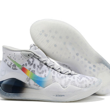 Men's KD 12 White Rainbow Shoes