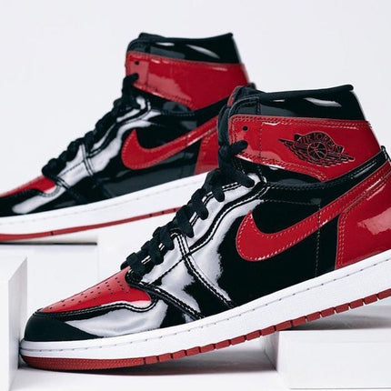 Men's Air Jordan 1 High OG Bred Patent Shoes