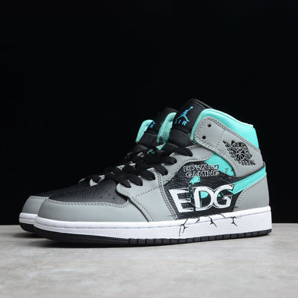 Men's Air Jordan 1 EDG Mid Mint Grey Shoes
