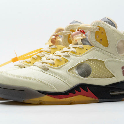 Men's Off-White x Air Jordan 5 Retro SP Sail Shoes