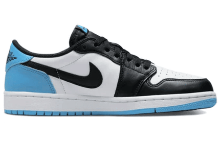 Men's Air Jordan 1 Low Black Dark Powder Blue Shoes
