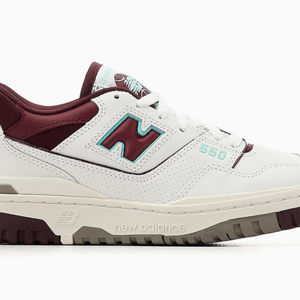 Men's New Balance 550 Burgundy Cyan Shoes
