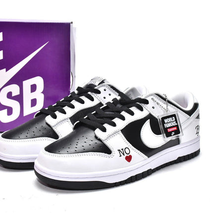 Men's Supreme x SB Dunk Low By Any Means White Shoes