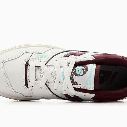 Men's New Balance 550 Burgundy Cyan Shoes