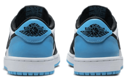 Men's Air Jordan 1 Low Black Dark Powder Blue Shoes