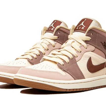 Men's Air Jordan 1 Mid Milk Tea Brown Shoes