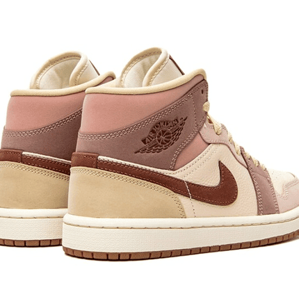 Men's Air Jordan 1 Mid Milk Tea Brown Shoes