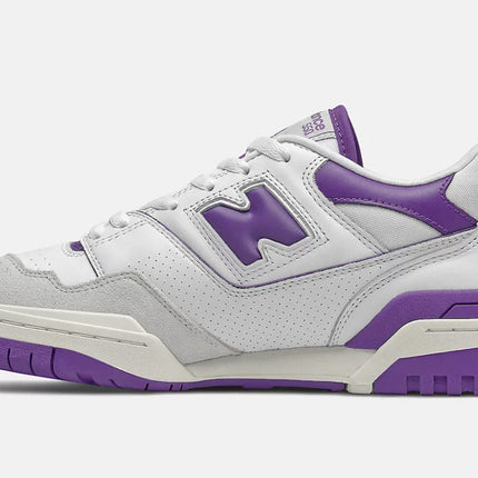 Men's New Balance 550 White and Purple Shoes