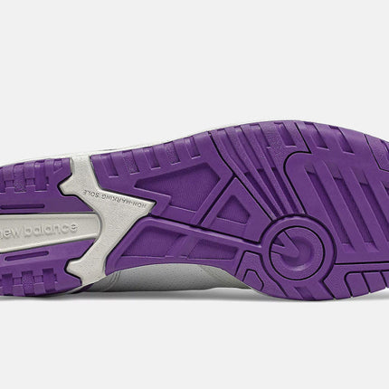 Men's New Balance 550 White and Purple Shoes