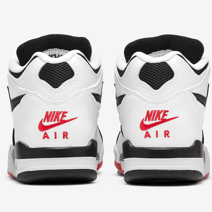 Men's Air Flight 89 White Black University Red Shoes