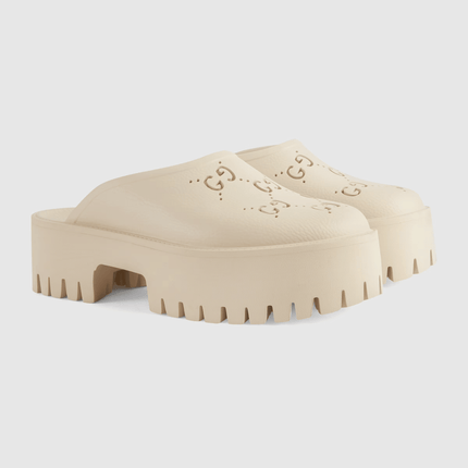 Women's Gucci Platform Perforated G Sandal Shoes