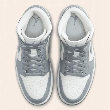 Men's Air Jordan 1 Mid Grey Sail Shoes
