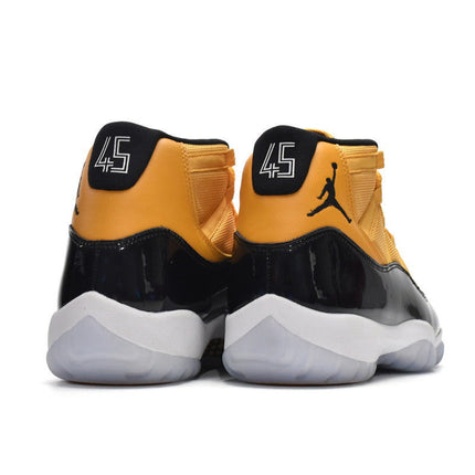 Men's Air Jordan 11 Retro Black Yellow Shoes