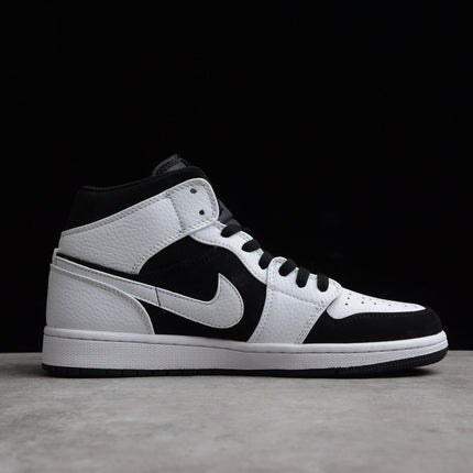 Men's Air Jordan 1 EDG Mid White Black Shoes