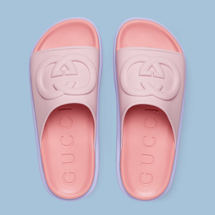 Women's Gucci Slide Sandal With Interlocking Shoes