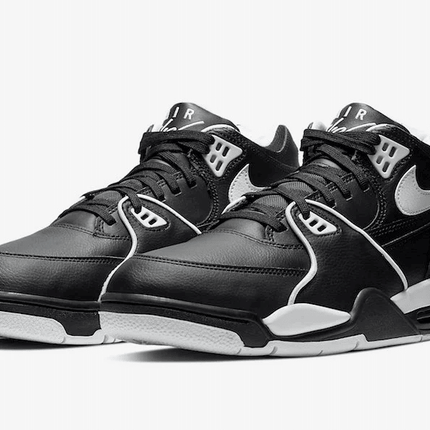 Men's Air Flight 89 Black White Shoes