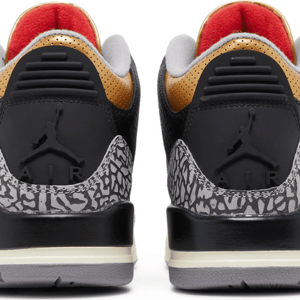 Men's Air Jordan 3 Retro Black Gold Shoes