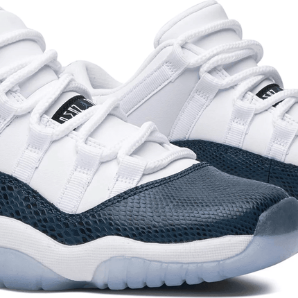 Men's Air Jordan 11 Low Retro GS Navy Snakeskin Shoes