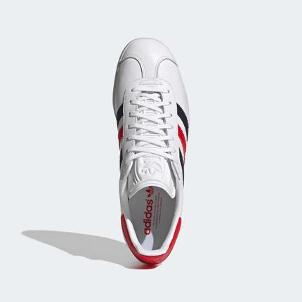Men's Adidas x Gucci Gazelle White Legend Ink Collegiate Red Shoes