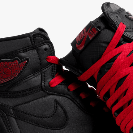 Men's Air Jordan 1 High OG Shimmers Black Satin Shoes