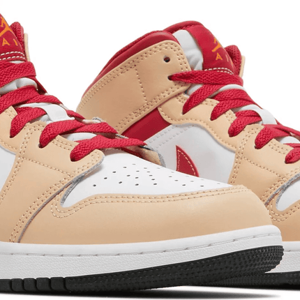 Men's Air Jordan 1 Mid Alternate Bred Toe Shoes