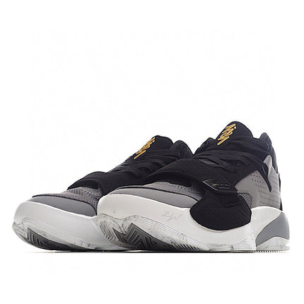 Men's Air Jordan Zion 2 Black Metallic Gold Shoes