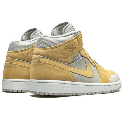 Men's Air Jordan 1 Mid SE Grey Fog Lemon Wash Shoes