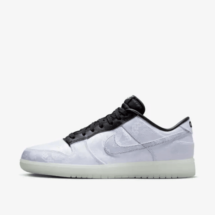 Men's Dunk Low x CLOT x Fragment Design Black and White Shoes