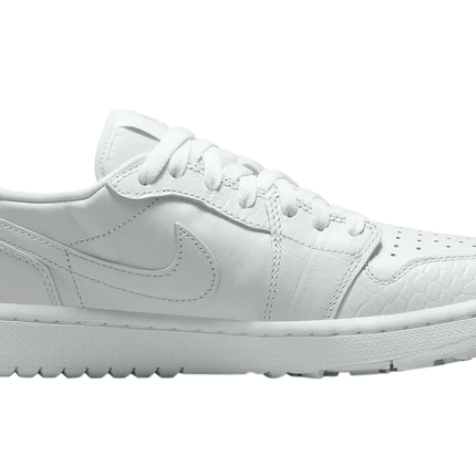 Men's Air Jordan 1 Low Golf White Crocodile Shoes