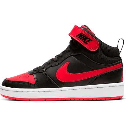 Men's Court Borough Mid 2 Black University Red Shoes