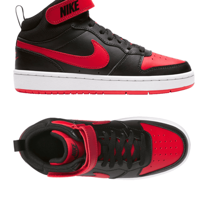 Men's Court Borough Mid 2 Black University Red Shoes