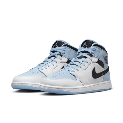 Men's Air Jordan 1 Mid Ice Blue Shoes