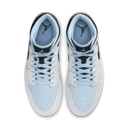 Men's Air Jordan 1 Mid Ice Blue Shoes