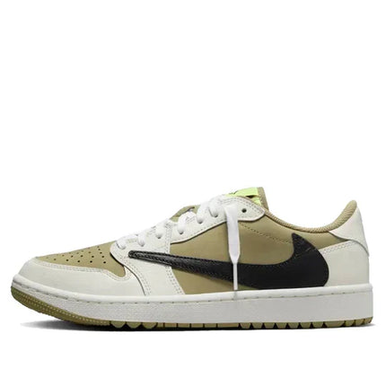 Men's Travis Scott x Air Jordan 1 Low Golf x Travis Scott Olive Shoes