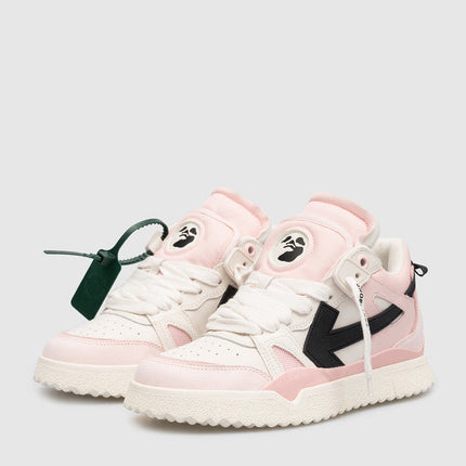 Men's Off White Men Mid -Top Sponge Sneaker In Pink Leather High-Tops