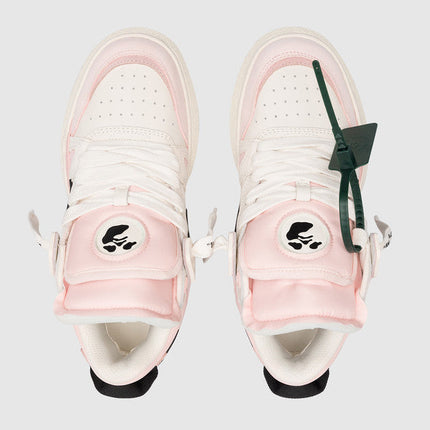 Men's Off White Men Mid -Top Sponge Sneaker In Pink Leather High-Tops