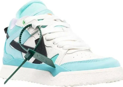 Men's Off White Men Mid -Top Sponge Sneaker In Turquoise Black