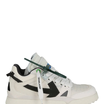 Men's Off White Men Mid -Top Sponge Sneaker In White Black