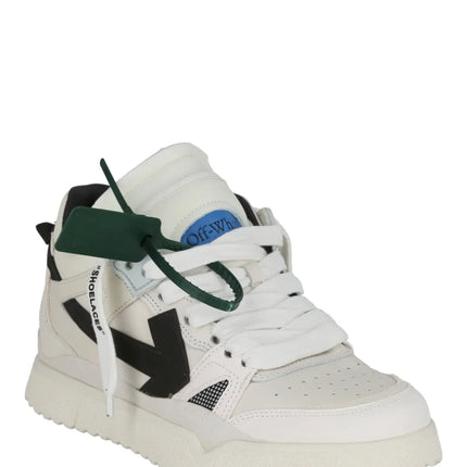 Men's Off White Men Mid -Top Sponge Sneaker In White Black