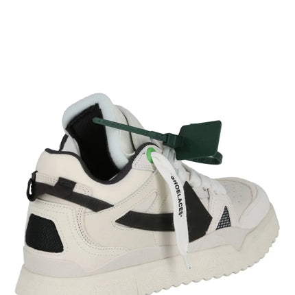 Men's Off White Men Mid -Top Sponge Sneaker In White Black