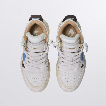 Men's Off White Men Mid -Top Sponge Sneaker In White Light Blue
